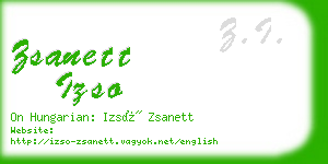 zsanett izso business card